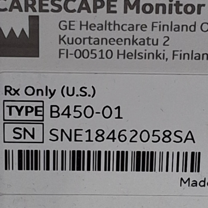 GE Healthcare Carescape B450 Patient Monitor