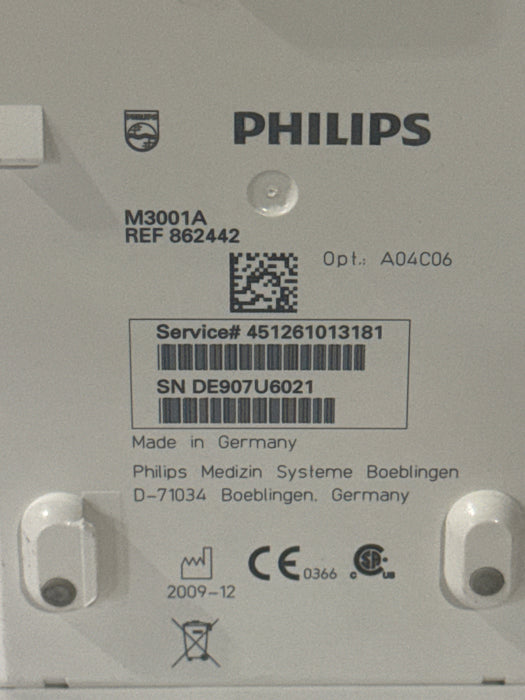 Philips M3001A-A04C06 OxiMax SpO2, NIBP, ECG, Temp, IBP MMS Module