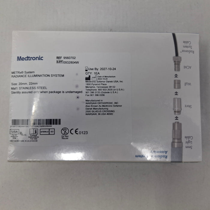 Medtronic 9560702 20mm, 22mm Radiance Illumination System