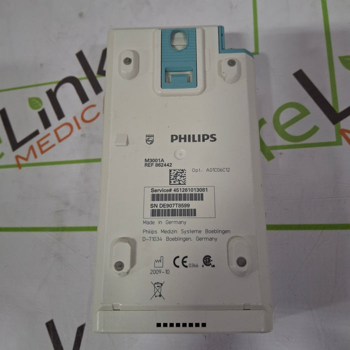 Philips M3001A-A01C06C12 Fast SpO2, NIBP, 12 lead ECG, Temp, IBP MMS Module