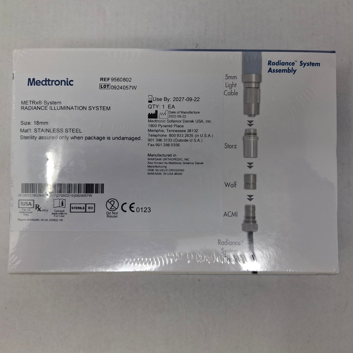 Medtronic 9560802 18mm Radiance Illumination System