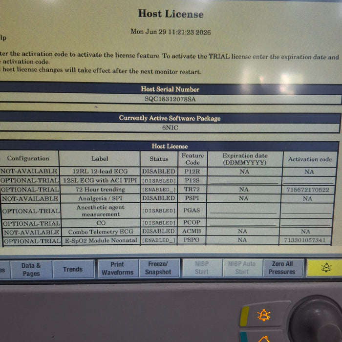 GE Healthcare Carescape B650 Neonatal Care Patient Monitor