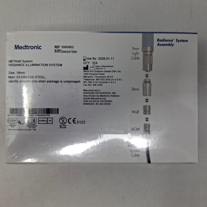 Medtronic 9560802 18mm Radiance Illumination System