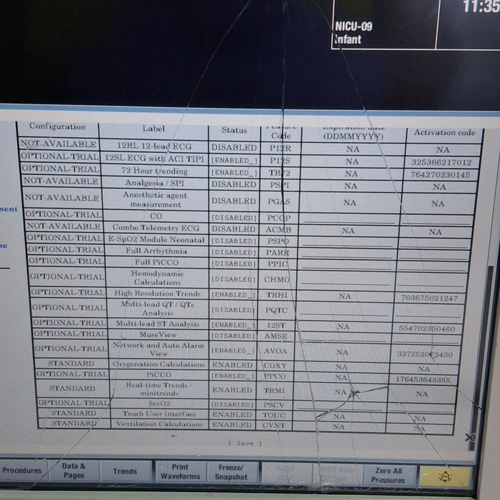 GE Healthcare Carescape B650 Neonatal Care Patient Monitor