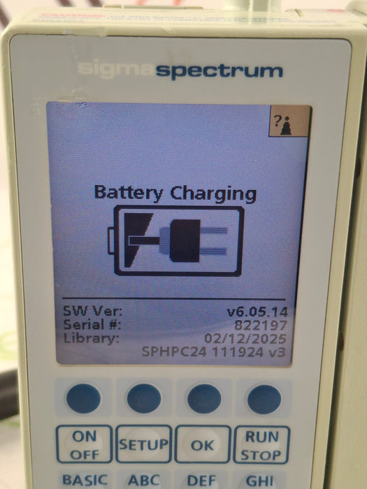Baxter Sigma Spectrum 6.05.14 with B/G Battery Infusion Pump