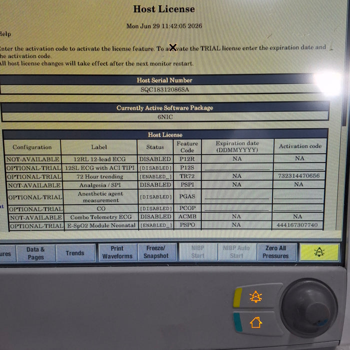 GE Healthcare Carescape B650 Neonatal Care Patient Monitor