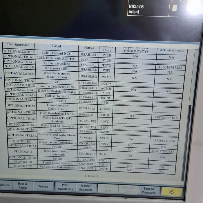 GE Healthcare Carescape B650 Neonatal Care Patient Monitor