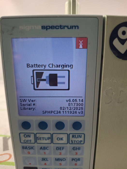 Baxter Sigma Spectrum 6.05.14 with B/G Battery Infusion Pump