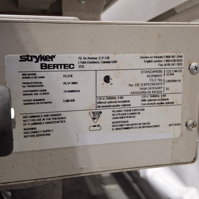 Stryker BERTEC FL17E Stretcher