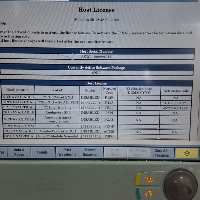 GE Healthcare Carescape B650 Neonatal Care Patient Monitor