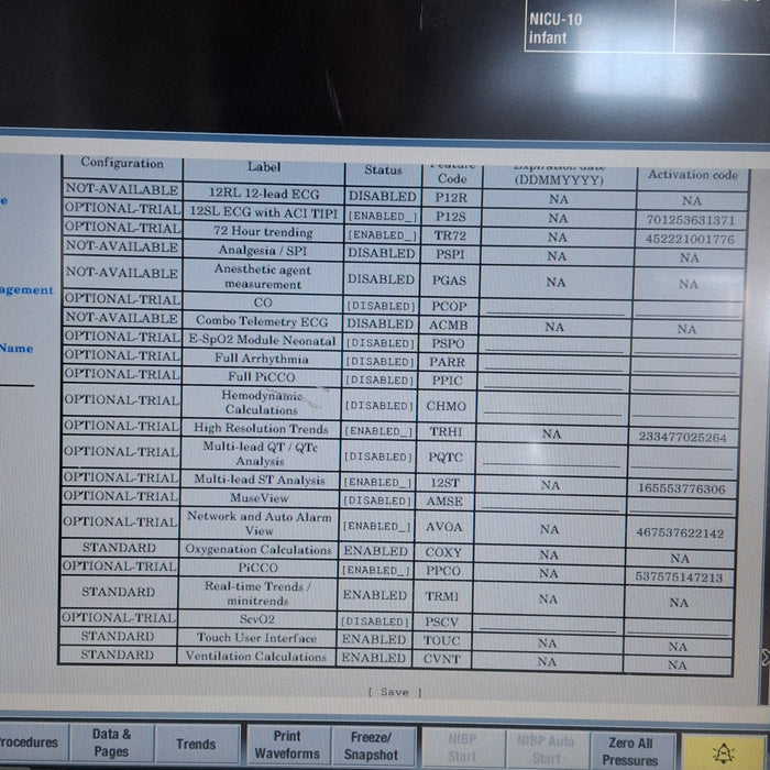 GE Healthcare Carescape B650 Neonatal Care Patient Monitor