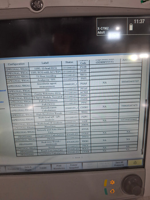 GE Healthcare Carescape B650 Anesthesia Care Patient Monitor