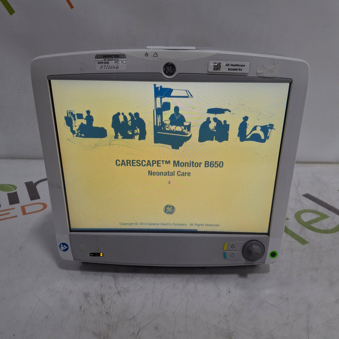 GE Healthcare Carescape B650 Neonatal Care Patient Monitor