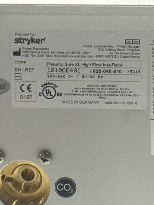 Stryker 620-040-610 Pneumo Sure XL High Flow Insufflator