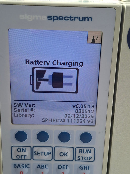 Baxter Sigma Spectrum 6.05.13 with B/G Battery Infusion Pump
