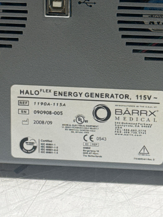 Barrx Medical Halo Flex Energy Generator
