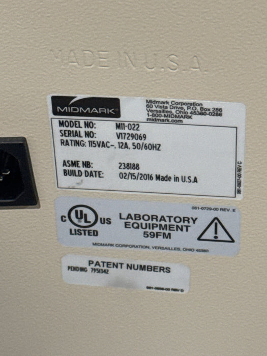 Midmark M11-022 UltraClave Autoclave Sterilizer
