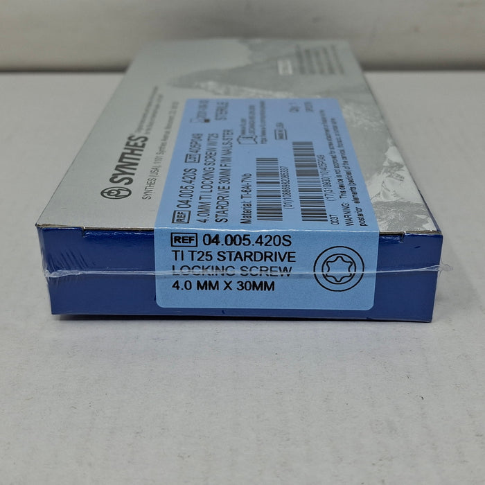 Synthes, Inc. 04.005.420S 4.0mm TI Locking Screw w/ T25 Stardrive 30mm F/IM Nail
