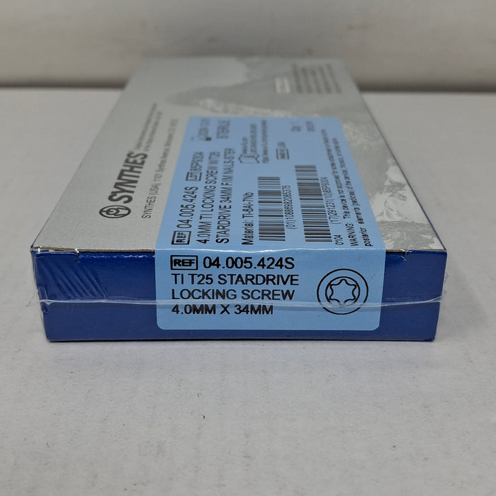 Synthes, Inc. 04.005.424S 4.0mm TI Locking Screw w/ T25 Stardrive 34mm F/IM Nail