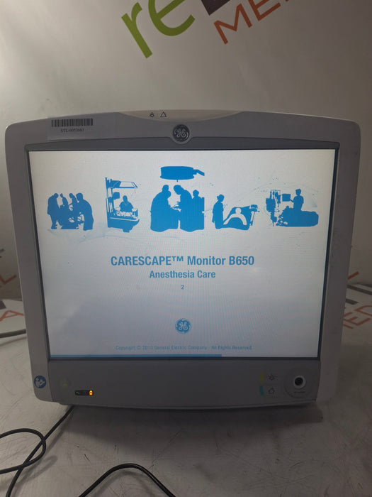 GE Healthcare Carescape B650 Anesthesia Care Patient Monitor