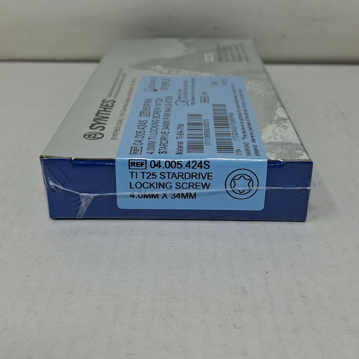 Synthes, Inc. 04.005.424S 4.0mm TI Locking Screw w/ T25 Stardrive 34mm F/IM Nail