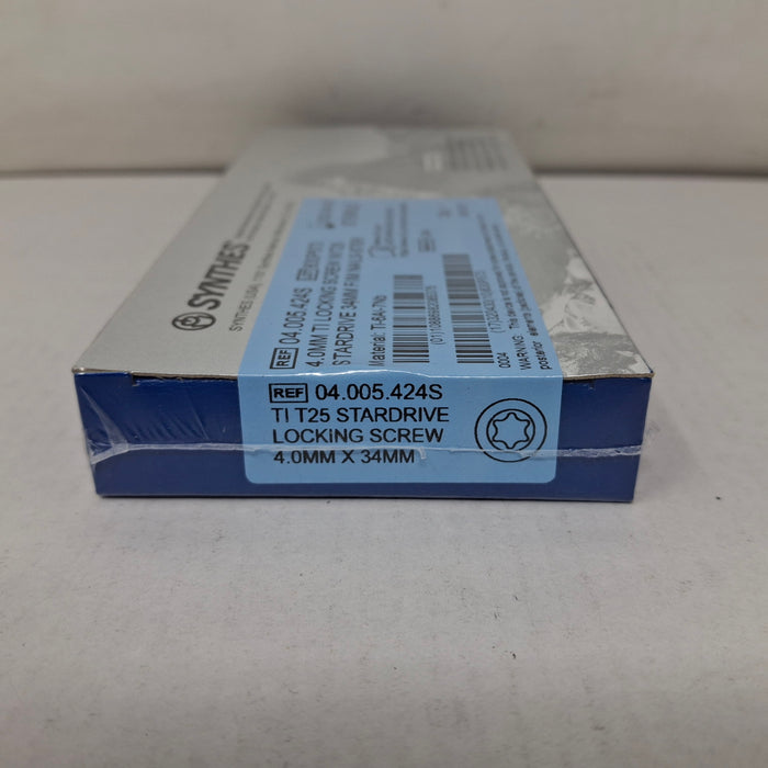 Synthes, Inc. 04.005.424S 4.0mm TI Locking Screw w/ T25 Stardrive 34mm F/IM Nail
