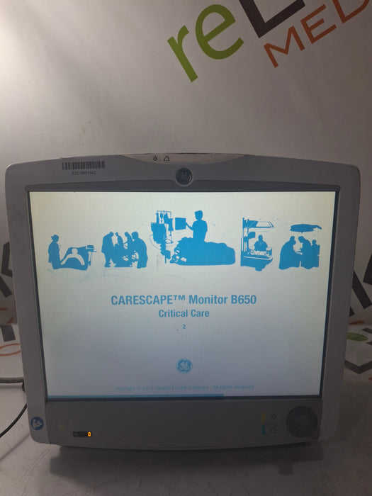 GE Healthcare Carescape B650 Critical Care Patient Monitor