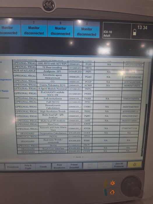 GE Healthcare Carescape B650 Critical Care Patient Monitor