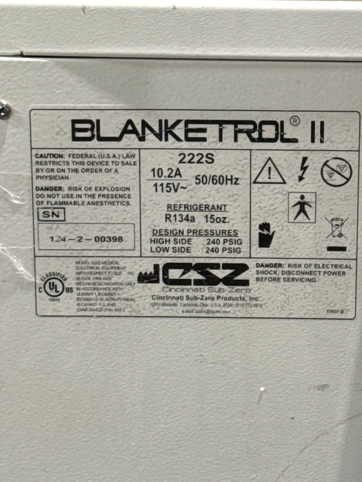 Cincinnati Sub-Zero CSZ Blanketrol II Hyper/Hyporthermia Unit
