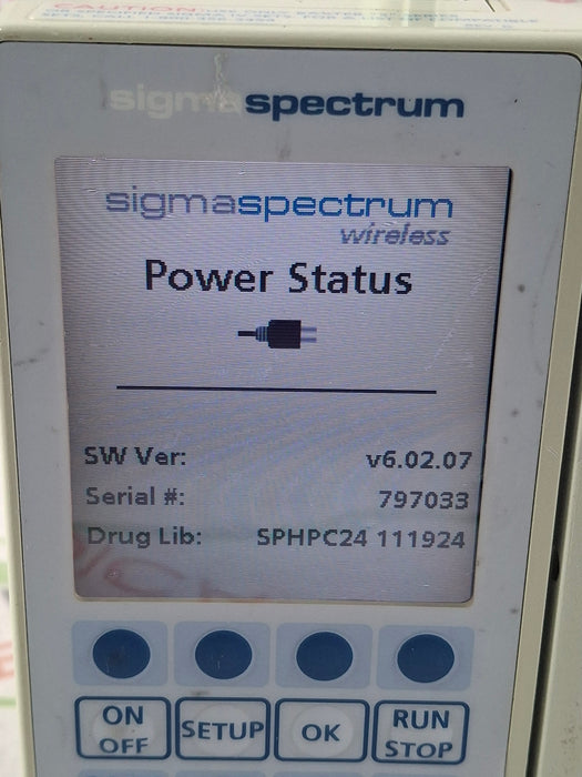 Baxter Sigma Spectrum 6.02.07 with B/G Battery Infusion Pump