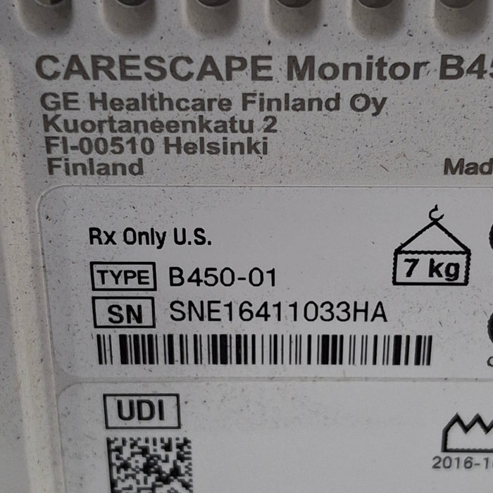 GE Healthcare Carescape B450 Patient Monitor