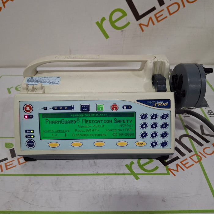 Smiths Medical Medfusion 3500 Version 5 Syringe Infusion Pump