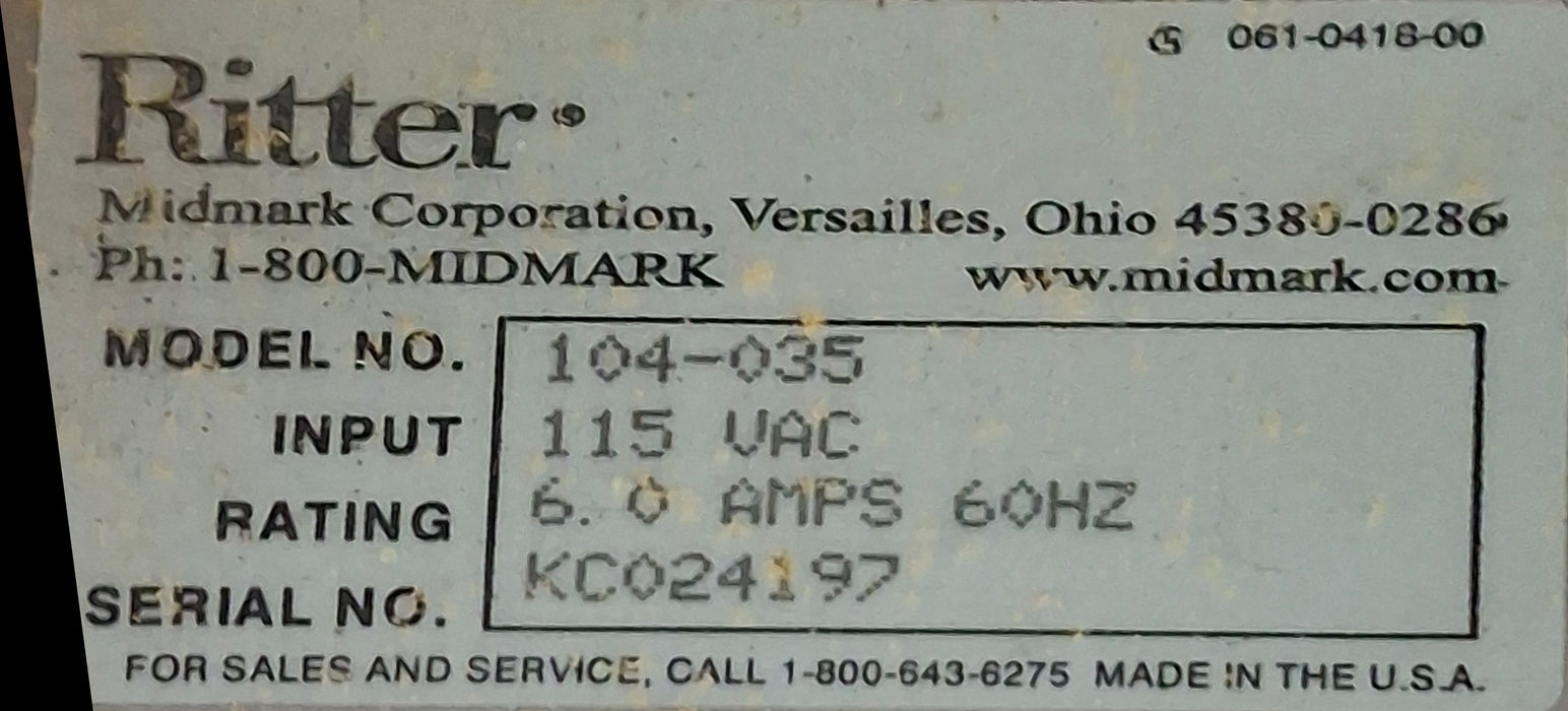 Midmark Ritter Model 104 Exam Table
