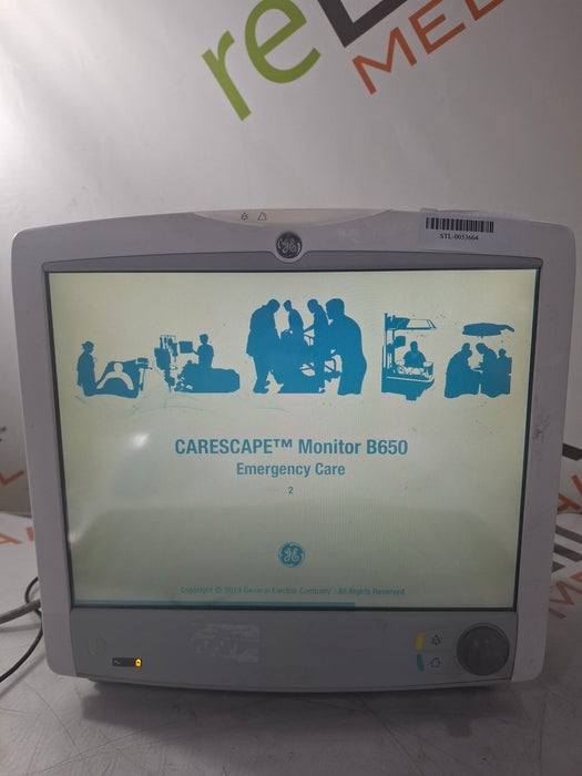 GE Healthcare Carescape B650 Emergency Care Patient Monitor