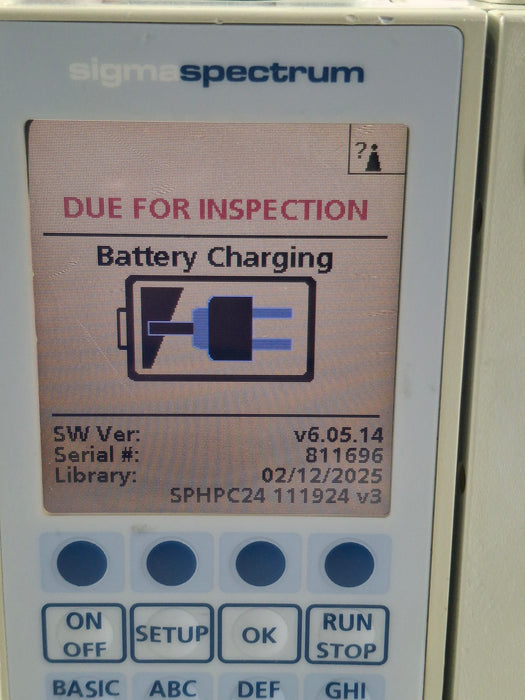 Baxter Sigma Spectrum 6.05.14 with A/B/G/N Battery Infusion Pump