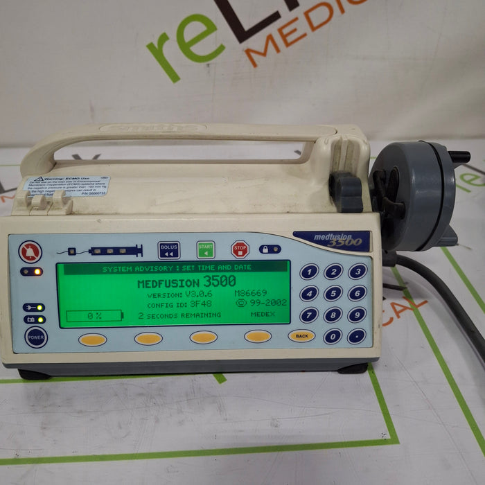 Smiths Medical Medfusion 3500 Version 3 Syringe Infusion Pump