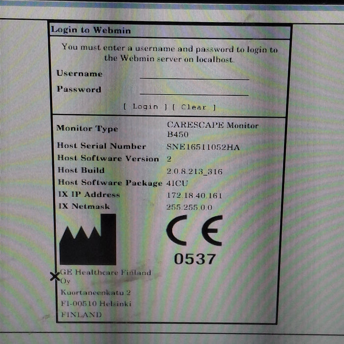 GE Healthcare Carescape B450 Critical Care Patient Monitor