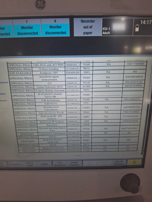 GE Healthcare Carescape B650 Critical Care Patient Monitor