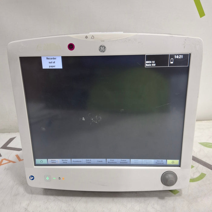 GE Healthcare Carescape B650 Critical Care Patient Monitor
