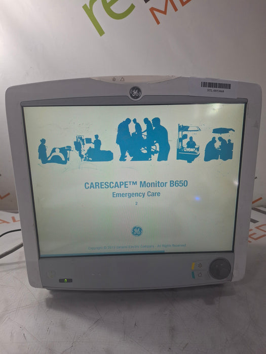 GE Healthcare Carescape B650 Emergency Care Patient Monitor