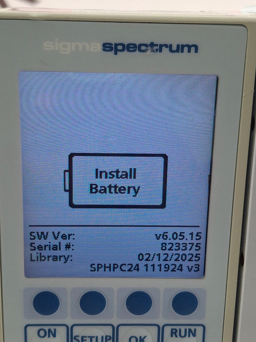 Baxter Sigma Spectrum 6.05.15 with B/G Battery Infusion Pump