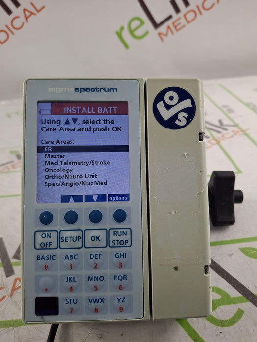 Baxter Sigma Spectrum 6.05.13 with B/G Battery Infusion Pump