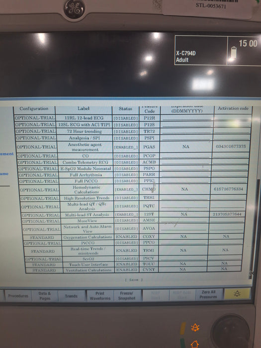 GE Healthcare Carescape B650 Anesthesia Care Patient Monitor