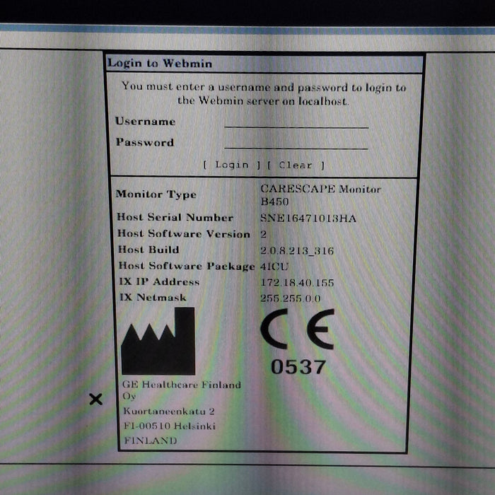 GE Healthcare Carescape B450 Critical Care Patient Monitor