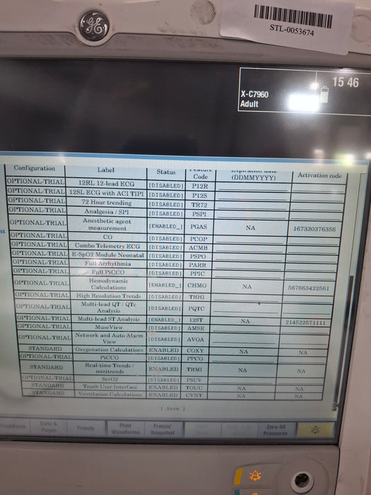 GE Healthcare Carescape B650 Anesthesia Care Patient Monitor