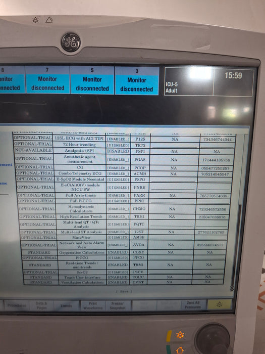 GE Healthcare Carescape B650 Critical Care Patient Monitor