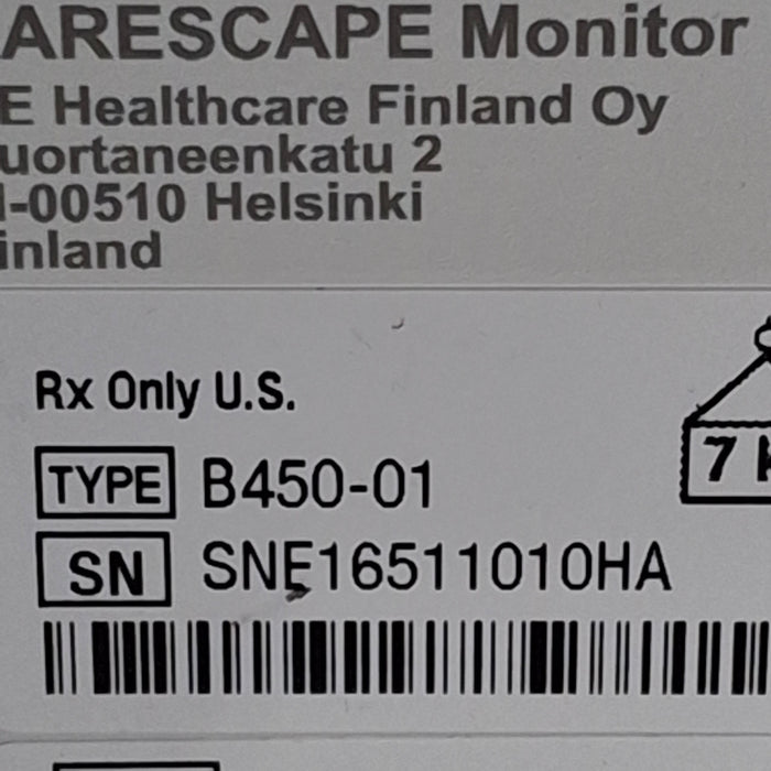 GE Healthcare Carescape B450 Patient Monitor