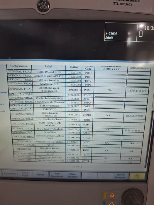 GE Healthcare Carescape B650 Anesthesia Care Patient Monitor