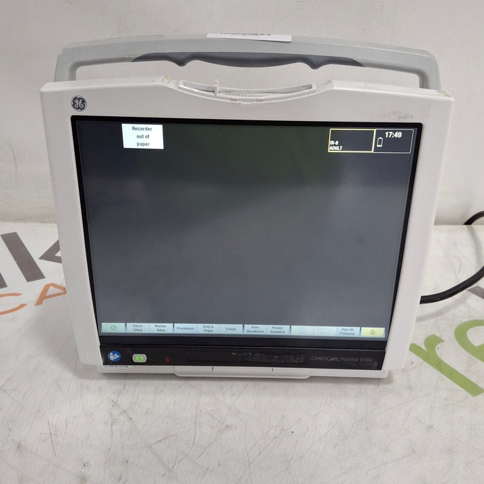 GE Healthcare Carescape B450 Critical Care Patient Monitor
