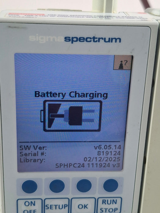 Baxter Sigma Spectrum 6.05.14 with B/G Battery Infusion Pump